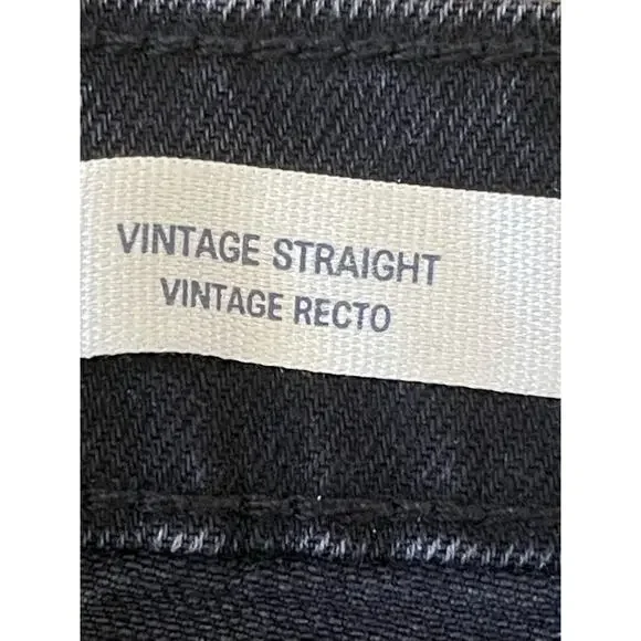 New Universal Thread Vintage Straight Jeans Women's 8/29R Black Distressed - Picture 7 of 8